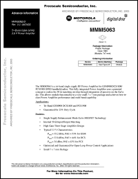Click here to download MMM5063 Datasheet