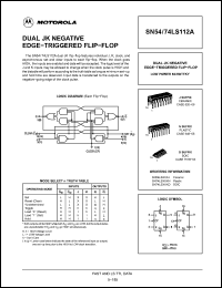 Click here to download 74LS112 Datasheet