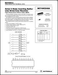 Click here to download MC74HC540 Datasheet