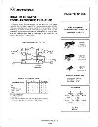 Click here to download SN74LS113D Datasheet