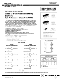 Click here to download MC74HC125DDS Datasheet