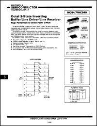 Click here to download MC74HC540DWS Datasheet