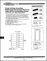 Click here to download MC74HCT540DW Datasheet