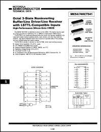 Click here to download MC74HCT541JS Datasheet