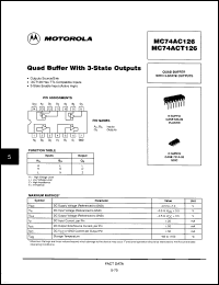 Click here to download MC74AC126DR2 Datasheet