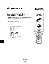 Click here to download MC74ACT241DWR2 Datasheet