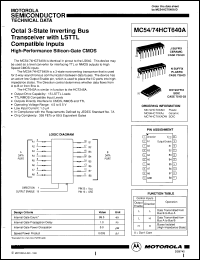 Click here to download MC74HCT640JS Datasheet