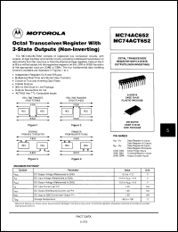Click here to download MC74ACT652DWR2 Datasheet