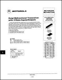 Click here to download MC74ACT245DWR2 Datasheet