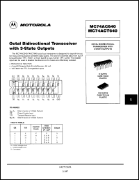 Click here to download MC74ACT640DWR2 Datasheet