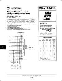 Click here to download 54LS151/B2AJC Datasheet