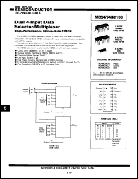 Click here to download MC74HC153JS Datasheet