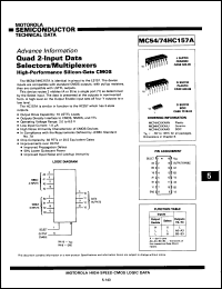 Click here to download MC54HC157JDS Datasheet