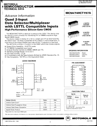 Click here to download MC74HCT157ADR2 Datasheet