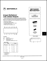 Click here to download MC74AC251N Datasheet