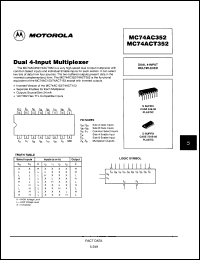 Click here to download MC74AC352DR2 Datasheet