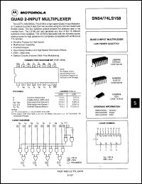 Click here to download SN74LS158NS Datasheet