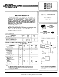 Click here to download MC12016PD Datasheet
