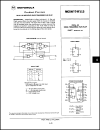 Click here to download MC74F113JS Datasheet