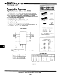 Click here to download MC74HC160DS Datasheet