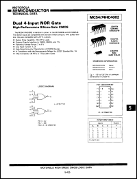 Click here to download 54HC4002M/B2CJC Datasheet