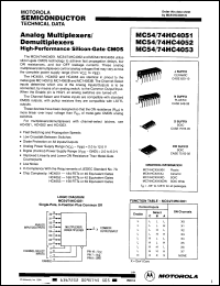 Click here to download MC74HC4053DWDS Datasheet