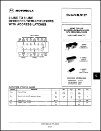 Click here to download SN74LS137DR2 Datasheet