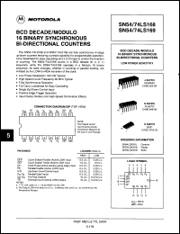 Click here to download SN74LS169JS Datasheet