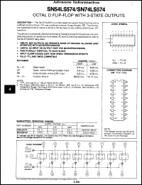 Click here to download SN74LS574W Datasheet