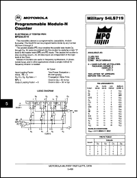 Click here to download 54LS719M/B2AJC Datasheet
