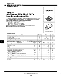 Click here to download CA2600 Datasheet