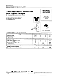 Click here to download IRFD223 Datasheet