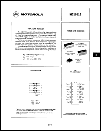 Click here to download MC10116PDS Datasheet