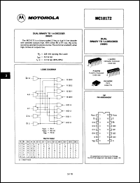 Click here to download MC10172PD Datasheet