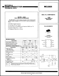 Click here to download MC12025L Datasheet