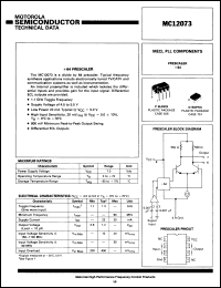Click here to download MC12073L Datasheet