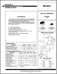 Click here to download MC12074L Datasheet