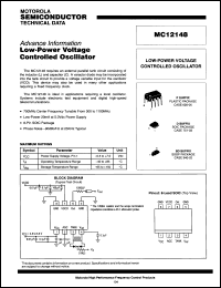 Click here to download MC12148P Datasheet