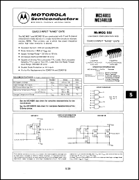 Click here to download MC14011UBCLDS Datasheet