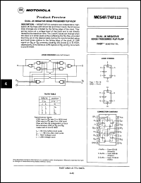 Click here to download MC54F112JD Datasheet