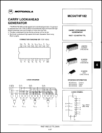 Click here to download MC54F182JD Datasheet