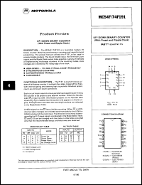 Click here to download MC74F191JD Datasheet