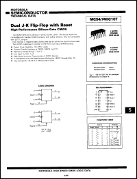 Click here to download MC74HC107DS Datasheet