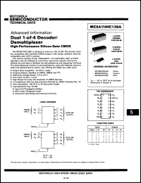 Click here to download MC74HC139NDS Datasheet