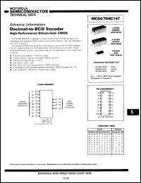 Click here to download MC54HC147JDS Datasheet