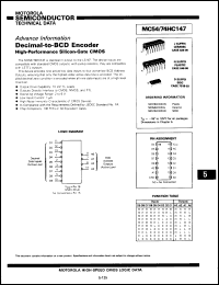 Click here to download MC54HC147JD Datasheet