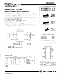 Click here to download MC74HC161DDS Datasheet