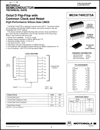 Click here to download MC74HC273DWR2 Datasheet