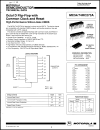 Click here to download MC74HC273NDS Datasheet