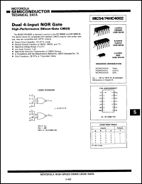 Click here to download MC54HC4002JDS Datasheet